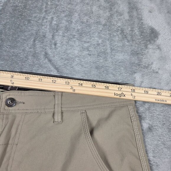 Prana Pants Mens 36x30 Beige Zion Stretch Cargo Convertible Roll Up Hiking - Picture 7 of 9